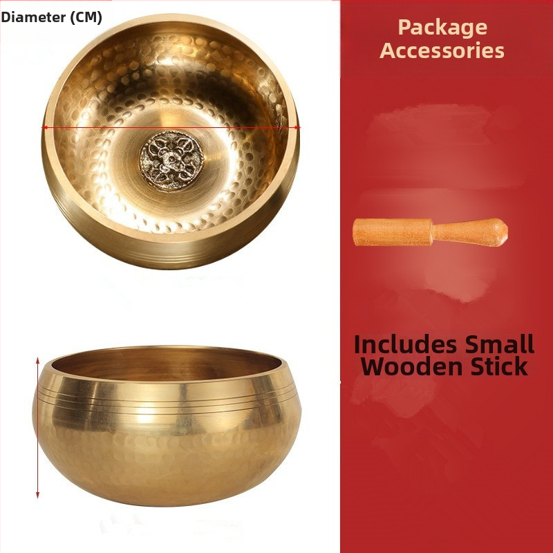 Χαλκός Τραγουδιστή Κούπα με Διασταυρούμενο Σφυρί, Χειροποίητο Βουδιστικό Κύπελλο Διαλογισμού, Έθνικ Στυλ