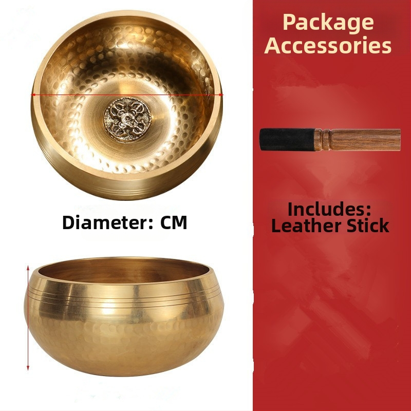 Χαλκός Τραγουδιστή Κούπα με Διασταυρούμενο Σφυρί, Χειροποίητο Βουδιστικό Κύπελλο Διαλογισμού, Έθνικ Στυλ