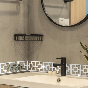 Σετ αυτοκόλλητων τοίχου από ακρυλικό με καθρέφτισμο (4 τεμάχια, αδιάβροχα, διακοσμητικά) για σαλόνι, υπνοδωμάτιο, γραφείο, εστιατόριο