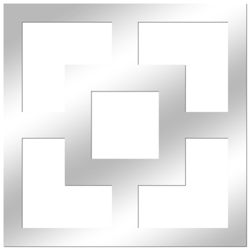 Σετ αυτοκόλλητων τοίχου από ακρυλικό με καθρέφτισμο (4 τεμάχια, αδιάβροχα, διακοσμητικά) για σαλόνι, υπνοδωμάτιο, γραφείο, εστιατόριο