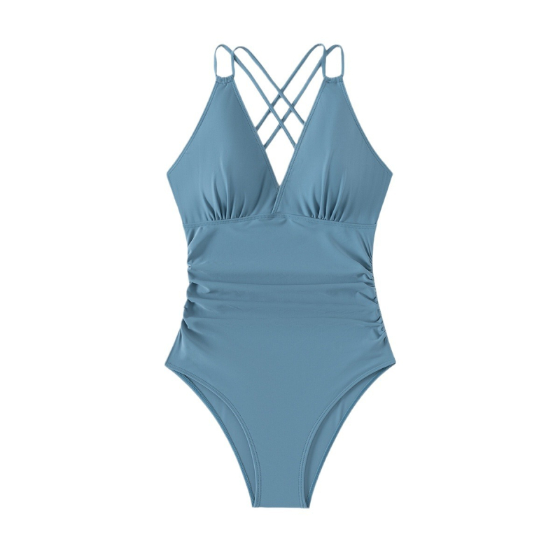 Costum de baie întreg pentru femei, material nylon, căptușeală 82% nylon, uscare rapidă, spate deschis