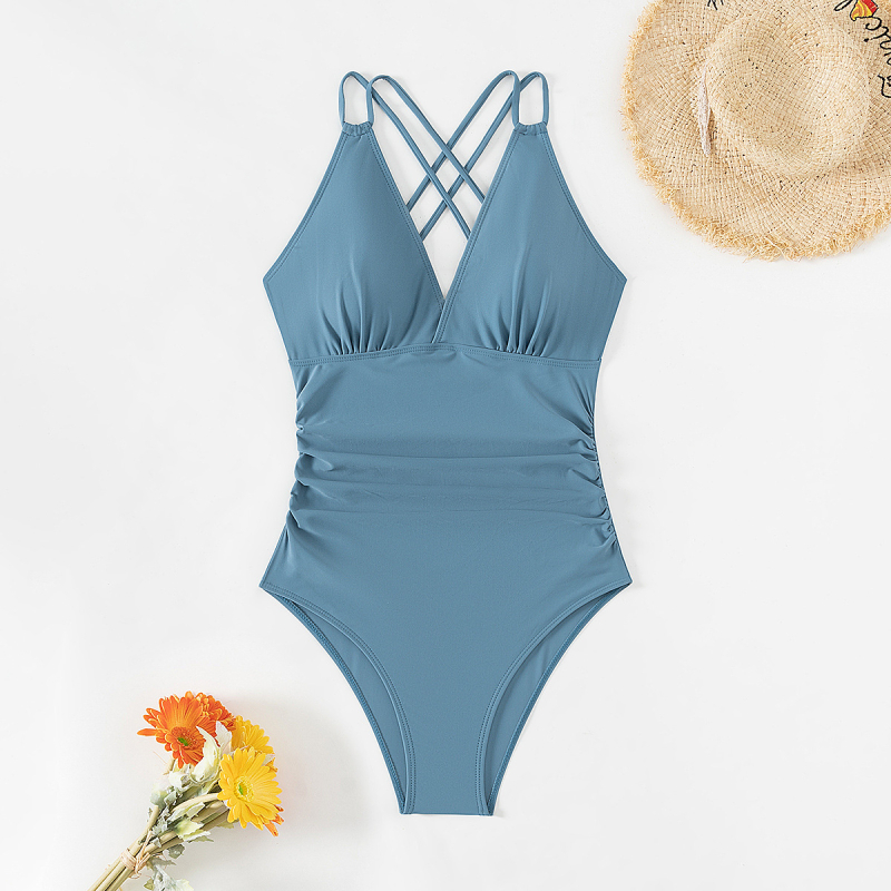 Costum de baie întreg pentru femei, material nylon, căptușeală 82% nylon, uscare rapidă, spate deschis