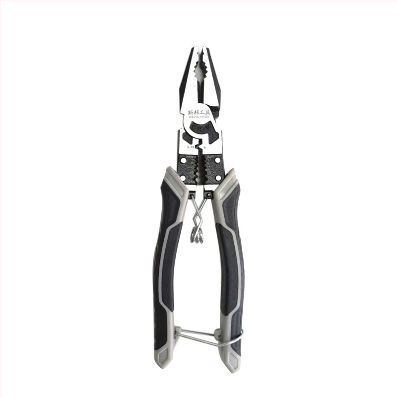 Njemački stil višenamenske kliješta, industrijske klase, s iglom nosom i dijagonalnim nosom, za skidanje izolacije, težina 0.25 kg, promjer rezanja 2 mm