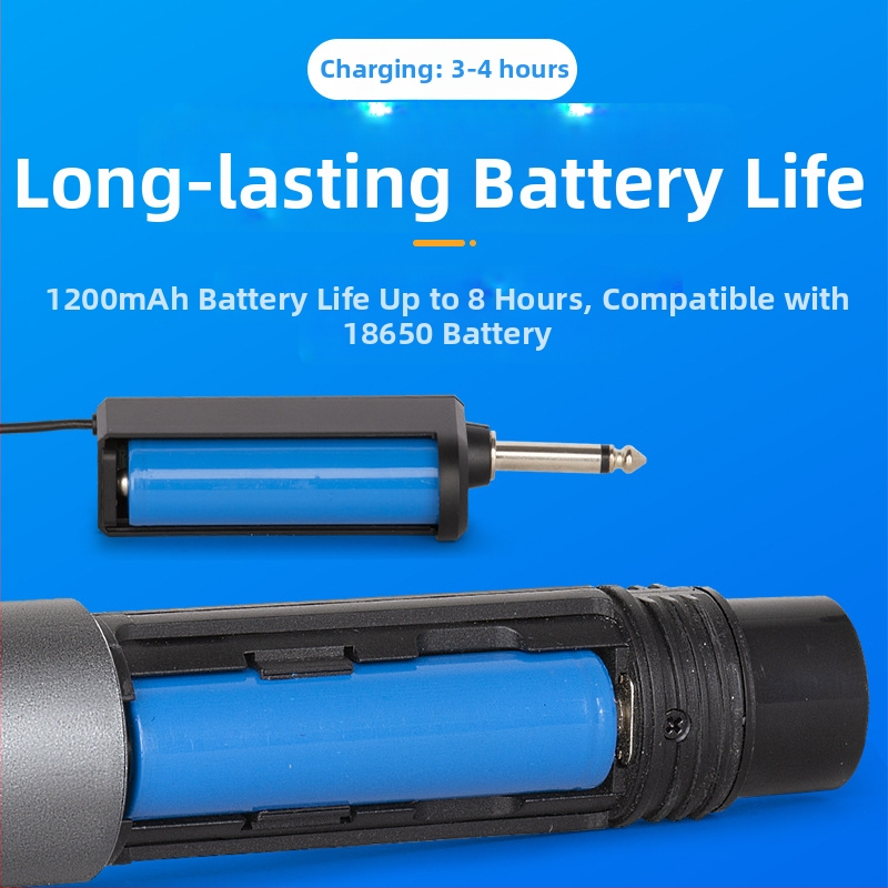 Микрофон за KTV/живи изпълнения, модел U540B - честотен диапазон 20 Hz–20 kHz, SNR ≥95 dB, сменяема батерия 1000–1200 mAh, време на работа 3–6 ч