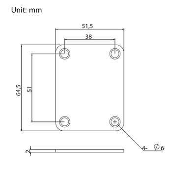 Πλάκα ενίσχυσης του λαιμού ηλεκτρικής κιθάρας (70s) με βίδες