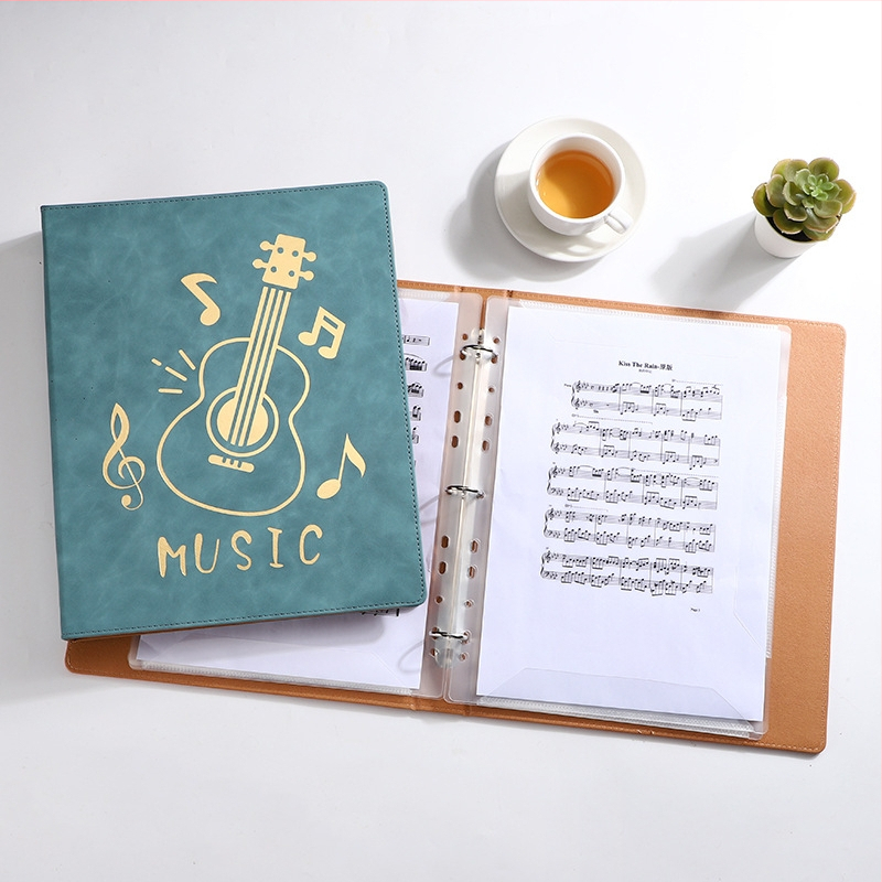 Кожена папка за нотни листове, Monrick, модел Music score clip, 20 страници, дебелина 30