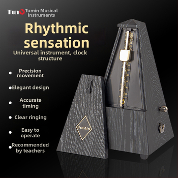 Μετρονόμος για μουσικά όργανα — μηχανικός, σχεδιασμός πύργου, ιαπωνικός μηχανισμός, καθαρό μέταλλο, μοντέλο TY-031