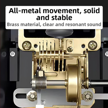 Μετρονόμος για μουσικά όργανα — μηχανικός, σχεδιασμός πύργου, ιαπωνικός μηχανισμός, καθαρό μέταλλο, μοντέλο TY-031