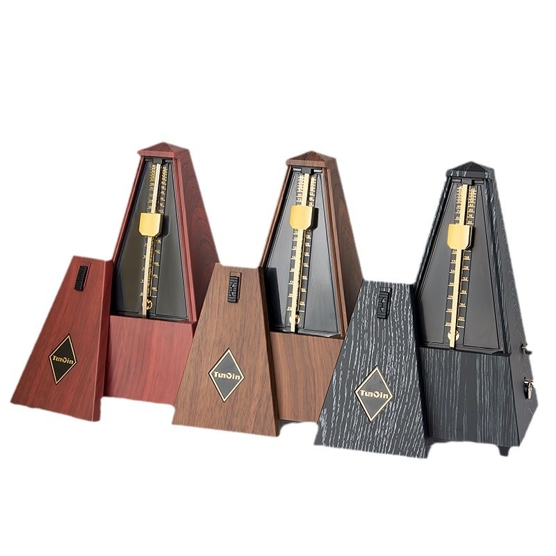 Metronom mecanic pentru instrumente muzicale — design în formă de turn, mecanism japonez, metal pur, model TY-031