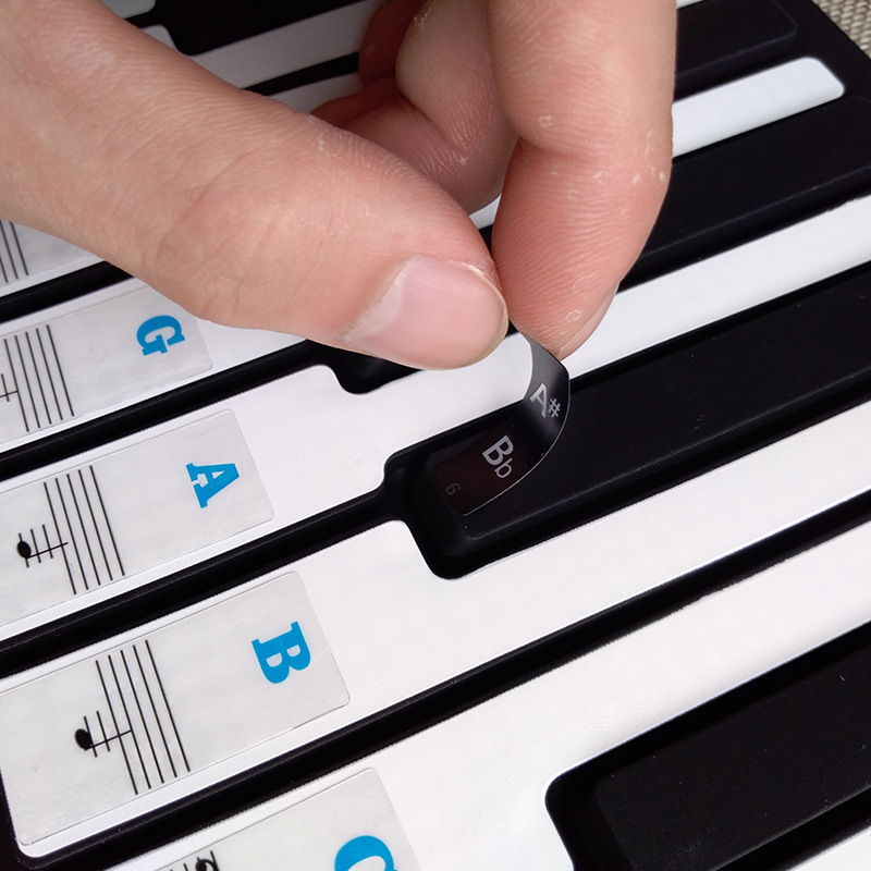 Nálepka na klávesy klavíra PVC, model T-21B, Music of the Clouds, OPP balenie, pôvod Shenzhen