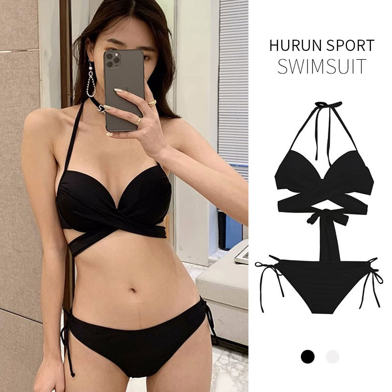 Γυναικείο μπικίνι κορεατικού στυλ, χωριστό τρίγωνο με μεταλλική ενίσχυση στις θήκες στήθους — πολυεστέρας 88%, 200 g/m², επένδυση 100% πολυεστέρας.