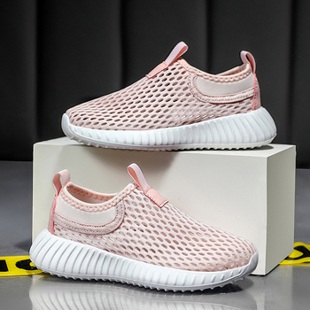 Παιδικά Παπούτσια Για Τρέξιμο Με Δίκτυωτή Άνω, EVA Σόλα, Κούμπωμα, Κατάλληλα Για Καλοκαίρι-Άνοιξη-Φθινόπωρο