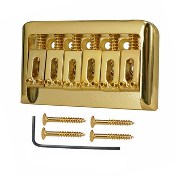 6-χορδικό седло γέφυρας για ηλεκτρική κιθάρα με σκληρή γέφυρα, συμβατό με Stratocaster/Telecaster; υλικό: κράμα μετάλλων; βάρος: 138 g; συσκευασία: OPP σακούλα