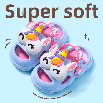 Bērnu pludmales kurpes ar dzīvnieku motīvu, PVC augšējā daļa un zole, 4–6 gadu vecumam, vasara 2024