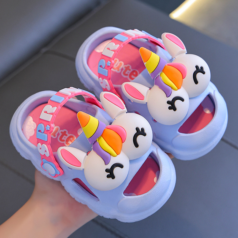 Bērnu pludmales kurpes ar dzīvnieku motīvu, PVC augšējā daļa un zole, 4–6 gadu vecumam, vasara 2024