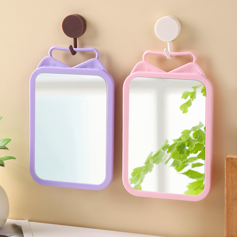 Oglindă de birou cu ramă din plastic, pliabilă și montare pe perete, portabilă (ramă din plastic; fără electricitate; pliabilă; montare pe perete; imprimare logo disponibil)