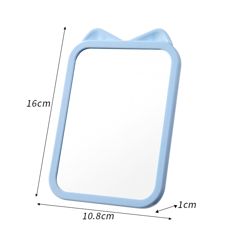 Oglindă de birou cu ramă din plastic, pliabilă și montare pe perete, portabilă (ramă din plastic; fără electricitate; pliabilă; montare pe perete; imprimare logo disponibil)