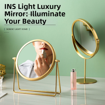 Козметично огледало Juding, метална рамка, сребърно огледало, за спалня и баня