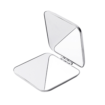 Сгъваемо двойно огледало – портативно, ръчно, от неръждаема стомана, настолна стойка за грим