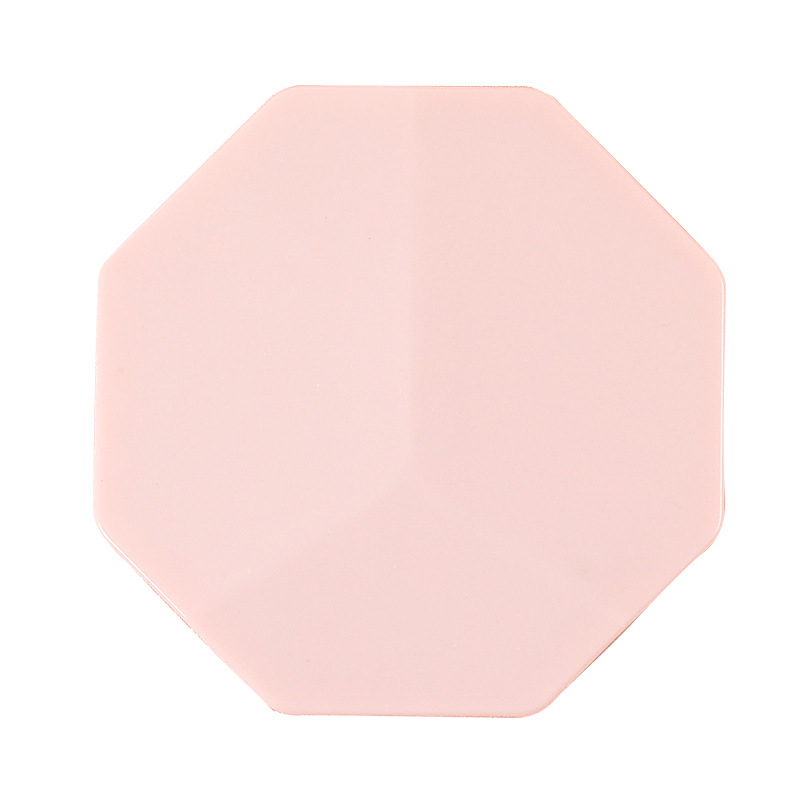 Mini sklopivo ogledalo s plastičnim okvirom, osmerokutnog oblika, aluminijsko ogledalo, tisk logotipa, prilagodljivo