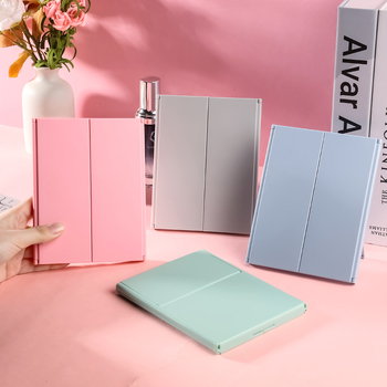 Сгъваемо огледало за грим (пластмасова рамка, HD ръчно огледало, DIY персонализиране на лого, без електричество)