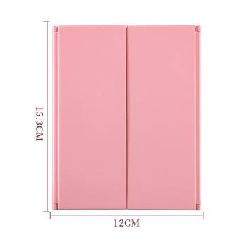 Сгъваемо огледало за грим (пластмасова рамка, HD ръчно огледало, DIY персонализиране на лого, без електричество)