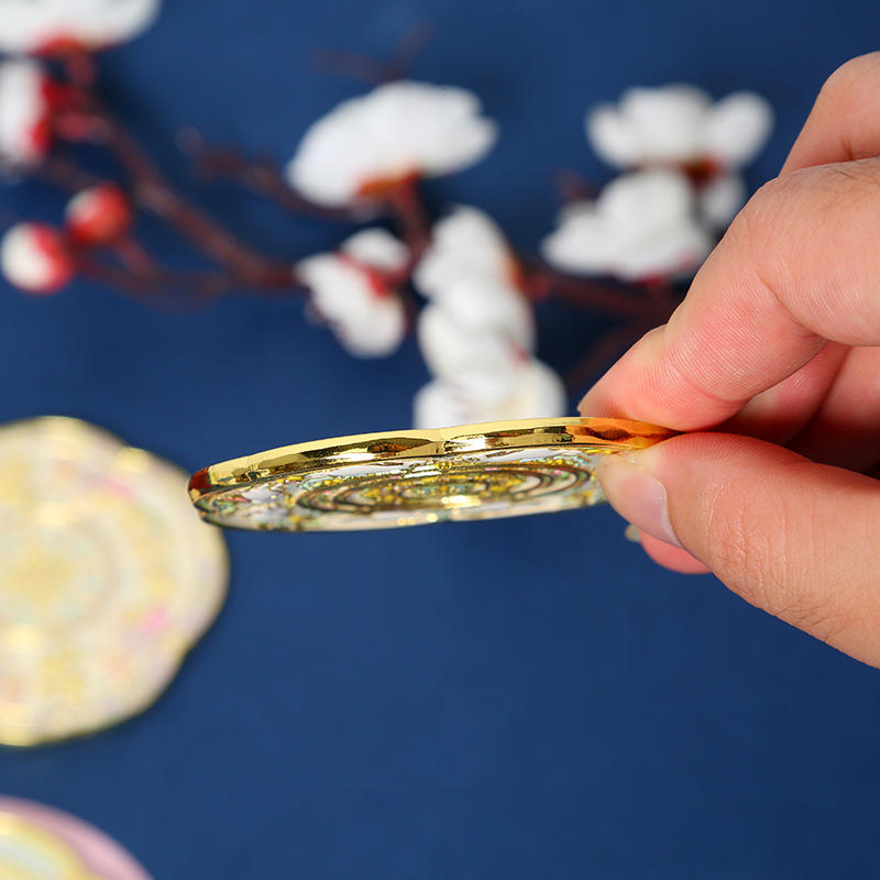 Poklon ogledalo s metalnim okvirom, bez ručke, kozmetičko ogledalo u starinskom stilu, prilagodljiv logotip, porijeklo Wenzhou