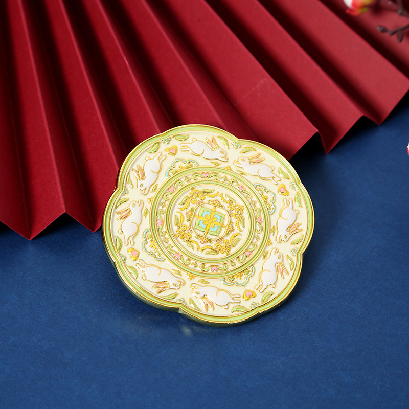 Poklon ogledalo s metalnim okvirom, bez ručke, kozmetičko ogledalo u starinskom stilu, prilagodljiv logotip, porijeklo Wenzhou