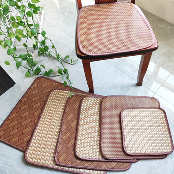 Μαξιλάρι καρέκλας από άχυρο, τετράγωνο μοτίβο, γέμισμα πολυεστερικής ίνας, διαπνέον και αντιολισθητικό, μάρκα Warm Shuya