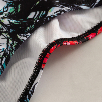 Ολόσωμο μαγιό με υψηλή μέση, χωρίς πλάτη, φλοράλ τύπωμα, με μαξιλαράκια στήθους, πολυεστέρας