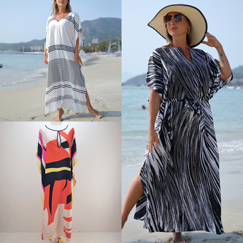 Παρεό παραλίας με εκτυπωμένο σχέδιο, γρήγορο στέγνωμα, ελεύθερη γραμμή για κολύμβηση – Πολυεστέρας 235 g/m2, επένδυση πολυεστέρας 100% (1D40)