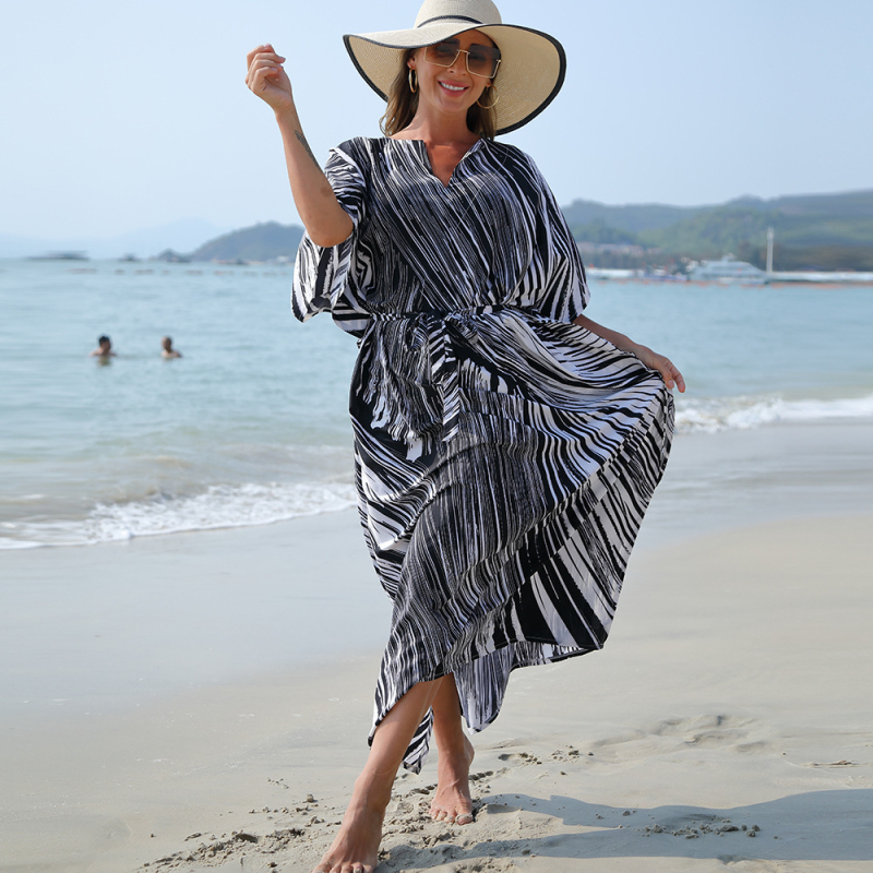 Παρεό παραλίας με εκτυπωμένο σχέδιο, γρήγορο στέγνωμα, ελεύθερη γραμμή για κολύμβηση – Πολυεστέρας 235 g/m2, επένδυση πολυεστέρας 100% (1D40)