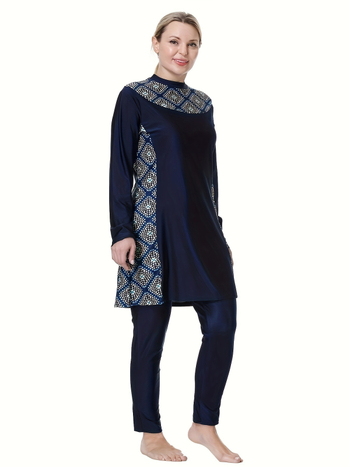 Solid Color Sea Консервативен дамски бански, 85% полиестер, стил Briefs