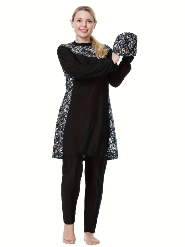 Solid Color Sea Консервативен дамски бански, 85% полиестер, стил Briefs