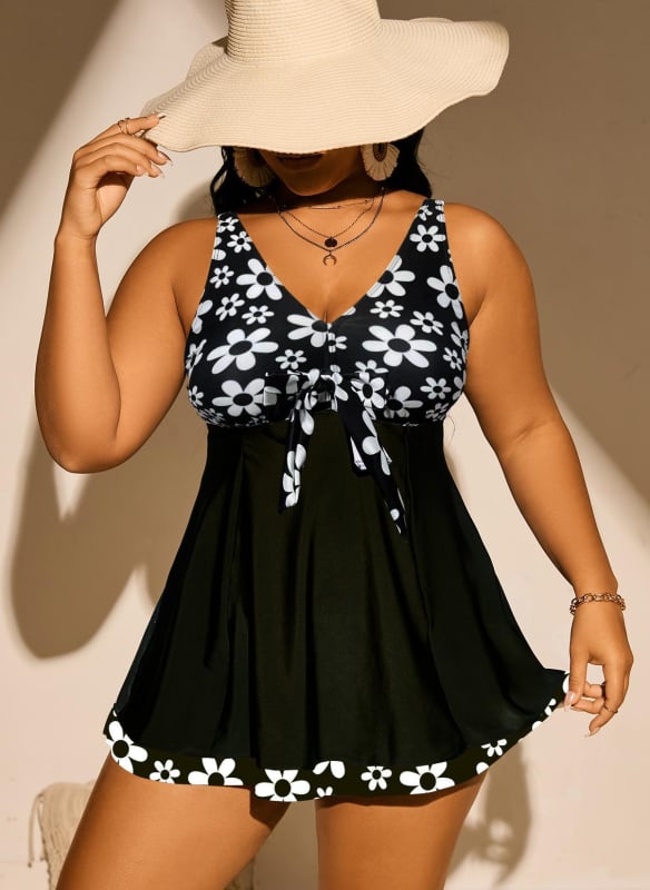 Női tankini fürdőruha – hát nélküli, ujj nélküli kivitel, melltartó párnákkal és acélos támasz nélküli, poliészter anyag és bélés