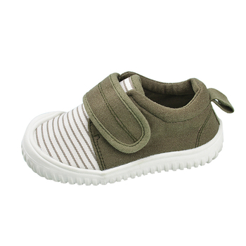Bērnu kedas ar bieza zole, svītrainu rakstu, kanvas augšdaļa, Velcro aizdare, TPR zole