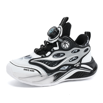 Αθλητικά παπούτσια τρεξίματος για αγόρια - επάνω μέρος από δίχτυ, σόλα από καουτσούκ, διαπνέοντα, ελαφριά, κλείσιμο με περιστρεφόμενο κουμπί
