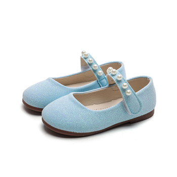 Lányoknak PU bőr tánccipő sequin díszítéssel, Velcro-zár, csúszásmentes gumitalp