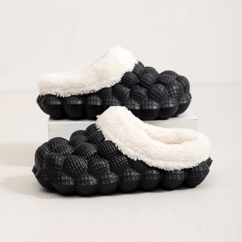 Ziemas kokvilnas čības ar EVA zoli, neslīdošas, ar siltinājumu, iekšējai un ārējai lietošanai