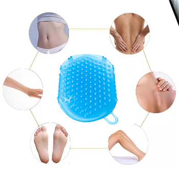 Масажна четка за тяло, двустранна пластмасова четка с PVC топка, 126 г, опаковка 150, пластмасова торбичка