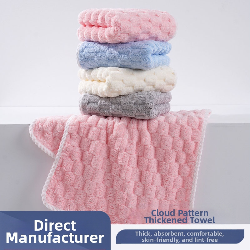 Veido rankšluostis iš koralų fliso – storintas, 80–100 g, paprastas audinys, 8020 poliesteris, odai draugiškas