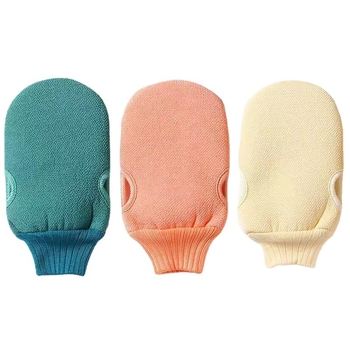 Γάντια μπάνιου – γάντι απολέπισης τύπου γάντι με τραχιά υφή και ελαστικό μανσέτα (Υλικό: Ύφασμα; Για ενήλικες; Διαμόρφωση: Ναι; Ιδιωτική ετικέτα: Όχι)