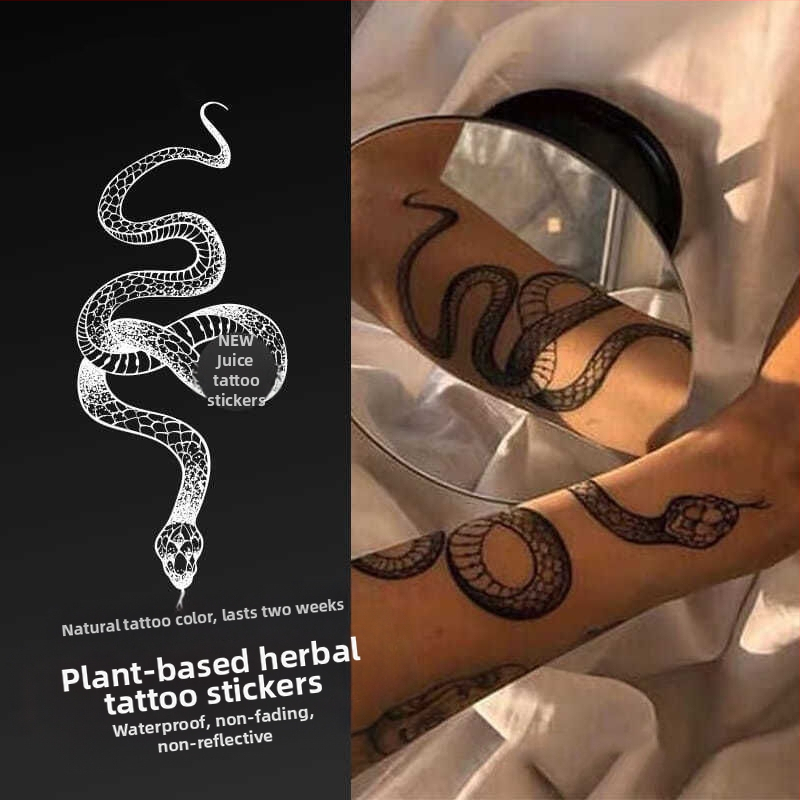 Rokas tetovējuma decal ar čūsku motīvu, Ukiyo-e japāņu stilā – ūdens pārneses drukāšana, ģeometriska forma