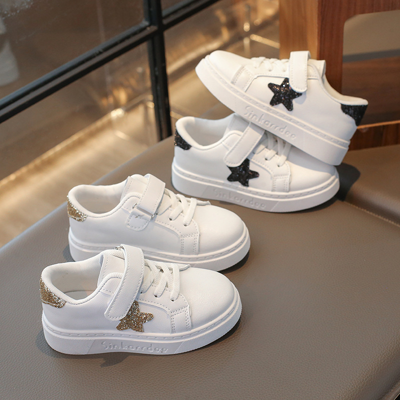 Bērnu sporta apavi ar PU augšējo daļu; gumijas zole; zems siluets; Velcro aizdare; universāls dizains