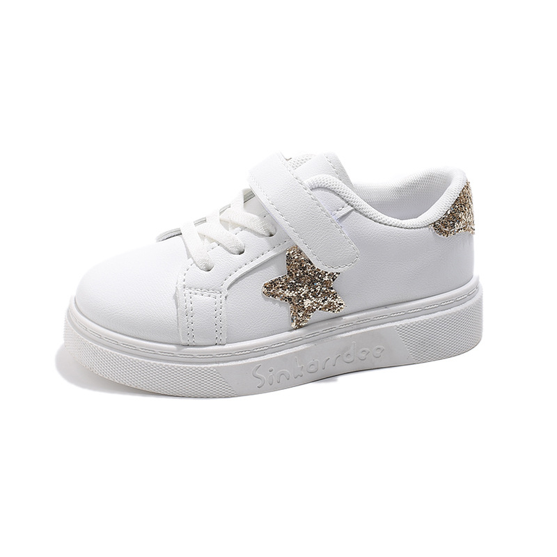 Bērnu sporta apavi ar PU augšējo daļu; gumijas zole; zems siluets; Velcro aizdare; universāls dizains