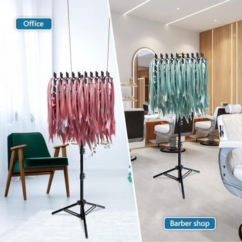 Στήριγμα περούκας για πλέξιμο, μεταλλική βάση δαπέδου, 6 επιπέδων, φορητό και αναδιπλούμενο