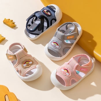 Ljetne cipele za bebe i malu djecu, 12–36 mjeseci, unisex, s Velcro zatvaračem, prozračne, protuklizni đon
