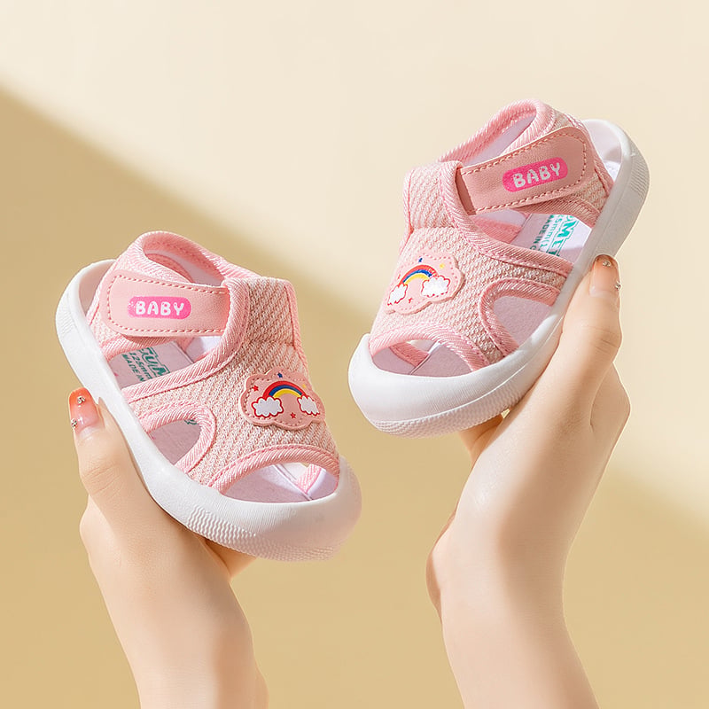 Ljetne cipele za bebe i malu djecu, 12–36 mjeseci, unisex, s Velcro zatvaračem, prozračne, protuklizni đon