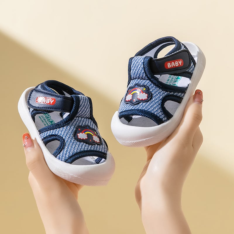 Ljetne cipele za bebe i malu djecu, 12–36 mjeseci, unisex, s Velcro zatvaračem, prozračne, protuklizni đon
