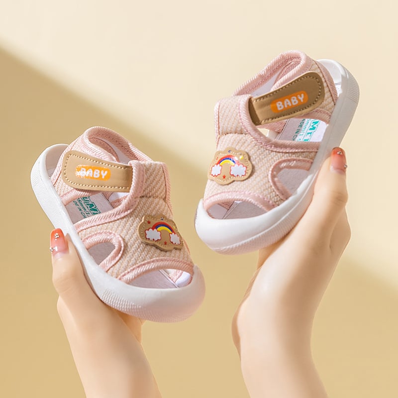 Ljetne cipele za bebe i malu djecu, 12–36 mjeseci, unisex, s Velcro zatvaračem, prozračne, protuklizni đon